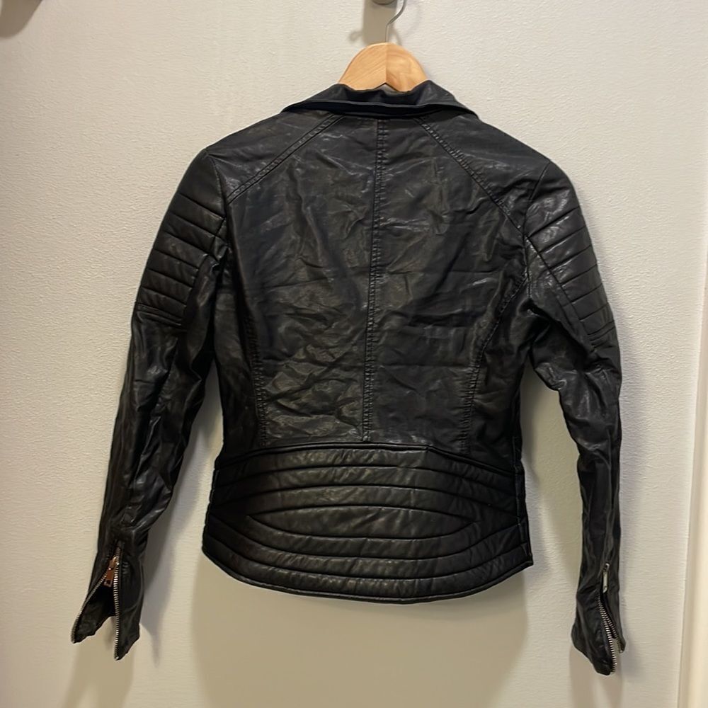Blank NYC black Motorcyle woman’s faux leather jacket - Picture 5 of 14